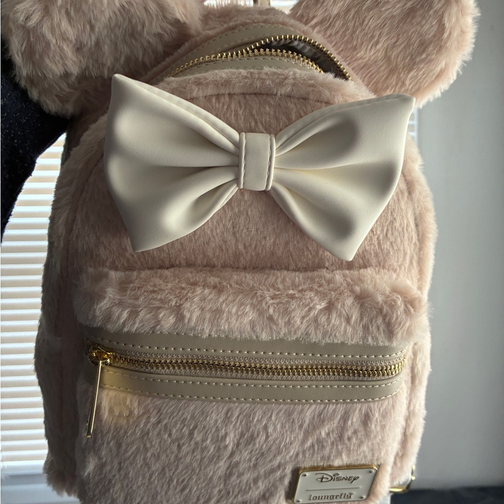 Loungefly Disney Minnie Mouse Faux Fur Mini Backpack - BoxLunch Exclusive